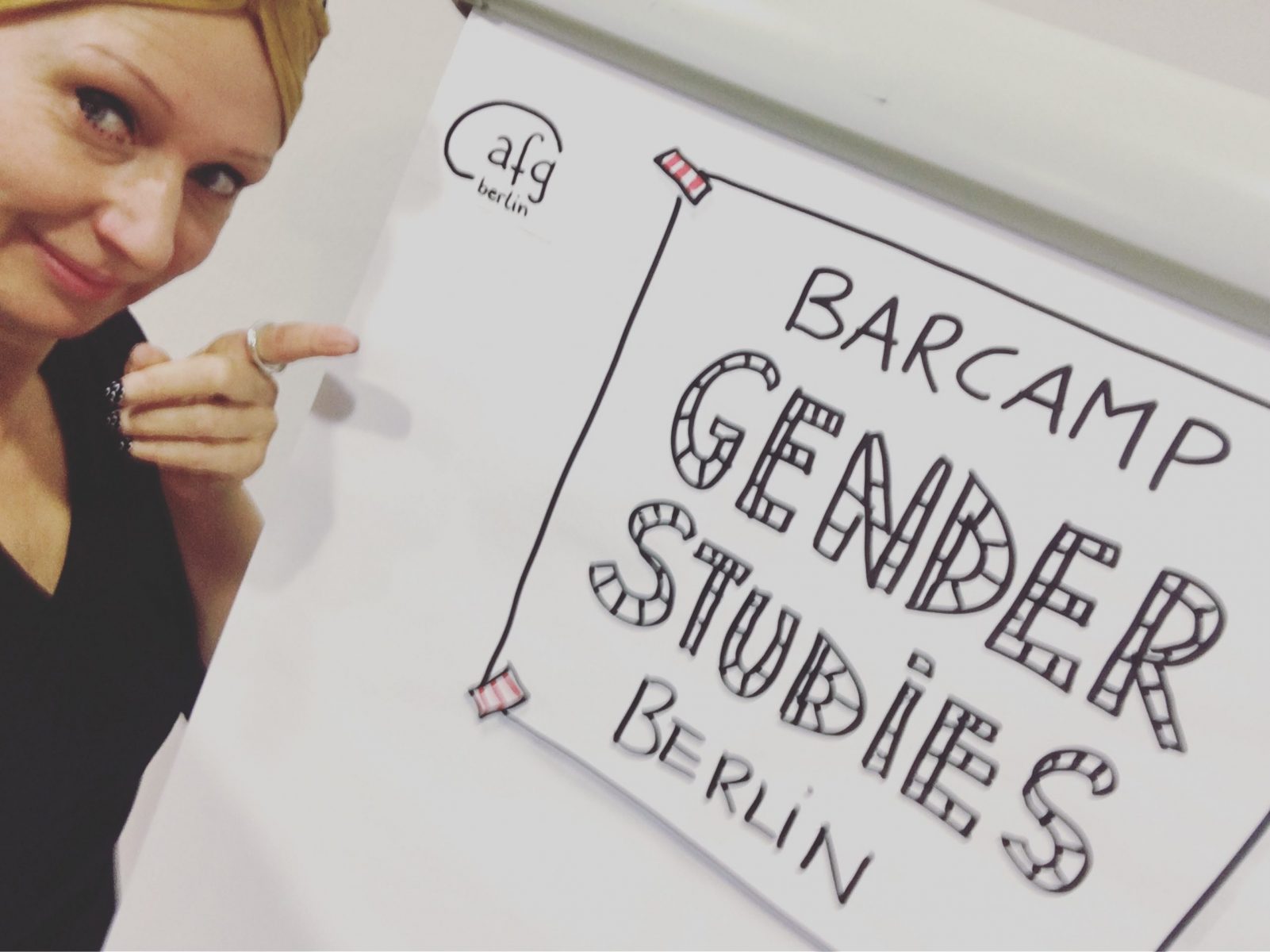 Beim Barcamp der Gender Studies fertigte Nina Neef ein live Graphic Recording für die afg Berlin in der TU Berlin an.